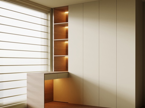  现代衣柜3d模型 