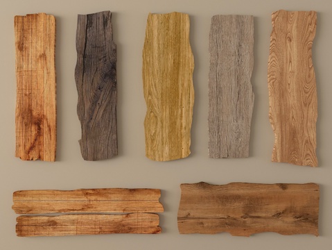 现代木板 木头 老木材su模型