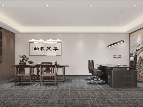  经理办公室 总裁办公室 董事长办公室3d模型 