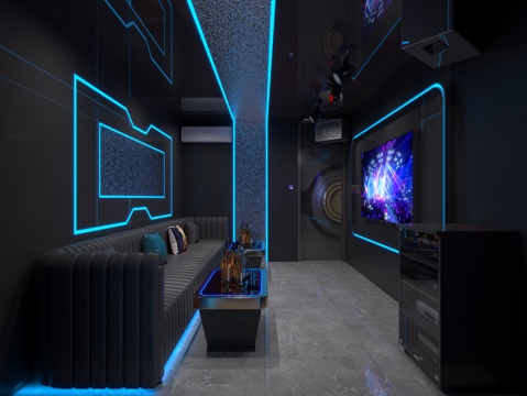  自助KTV KTV包间3d模型 