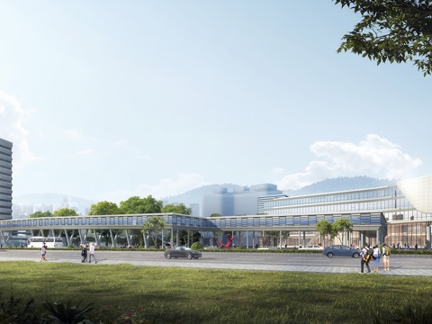  现代 医院 卫生院 急诊楼 门诊3D模型3d模型 