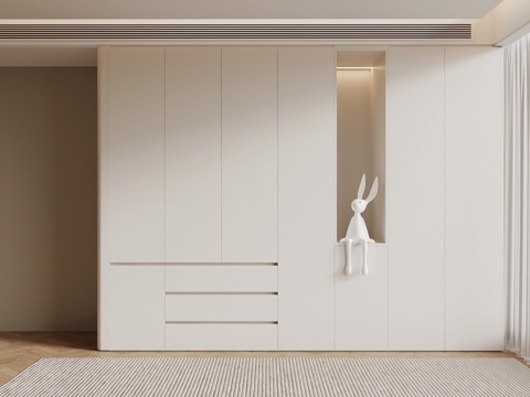  现代衣柜su模型 