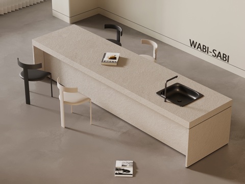  现代岛台3d模型 