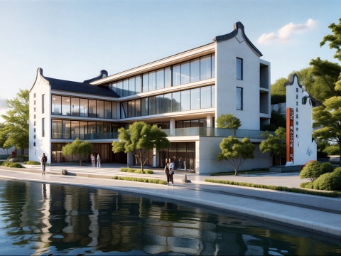  村镇活动中心su模型 