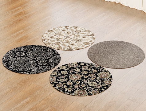  圆形地毯3d模型 