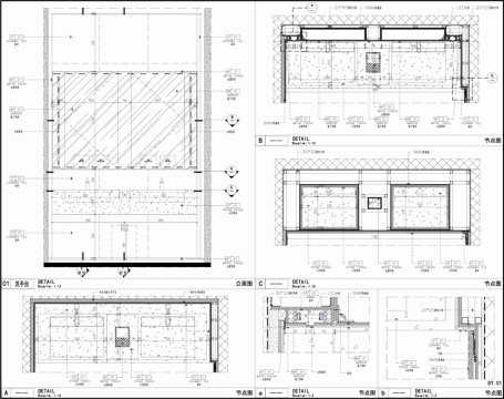 双盆洗手台 卫生间镜子 卫浴节点 洗手台cad施工图