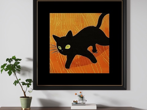  简欧，复古，中古，简约，装饰画3d模型 