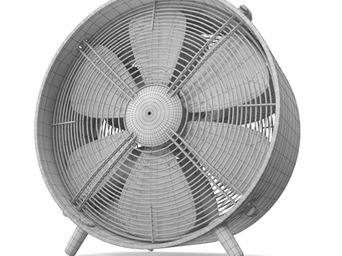  工业风抽风机模型3d模型 