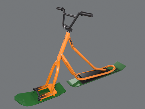  雪地滑板 雪地自行车 雪地滑行车 游戏素材 车辆 单板滑雪3d模型 