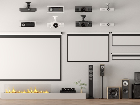  电器 家电 投影仪 投屏 音响3d模型 