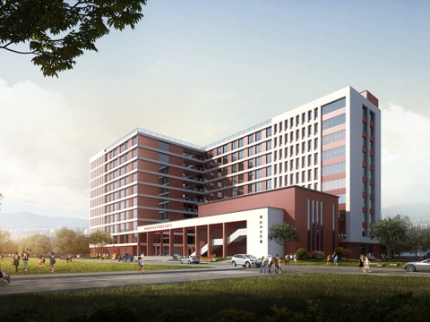  现代 职业学校 综合楼 建筑外观 学校3D模型3d模型 