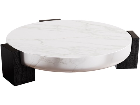  White coffee table3d模型 