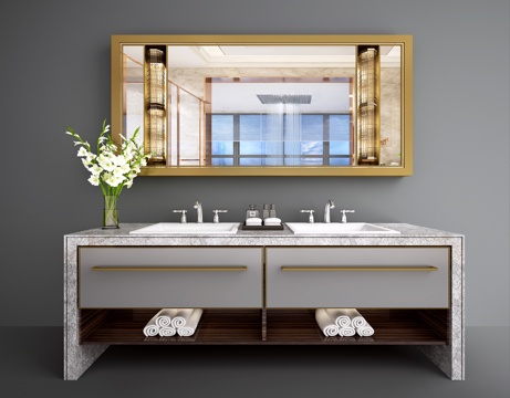  中式洗面盆3d模型 