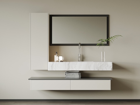 现代浴室柜su模型