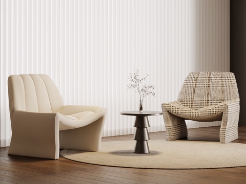  现代单人沙发 布艺休闲沙发3d模型 