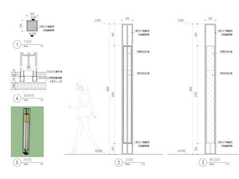  庭院灯 景观灯 灯具 路灯 户外照明cad施工图 