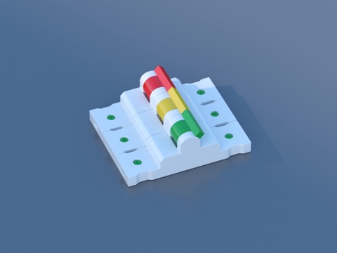  电源开关 按钮 五金件3d模型 