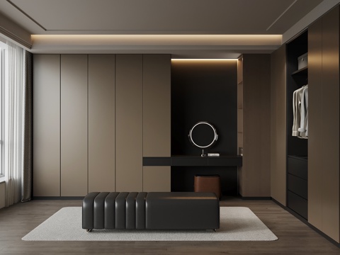 意式衣帽间su模型