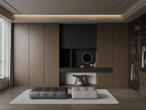 意式衣帽间su模型