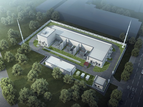  现代 变电站 建筑外观 3D模型3d模型 
