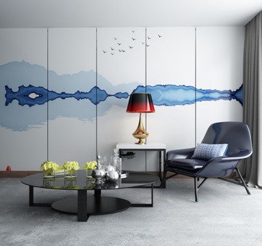  新中式沙发茶几组合3d模型 