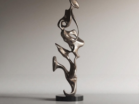  现代意式雕塑摆件 现代抽象金属雕塑 抽象雕塑 艺术雕塑3d模型 