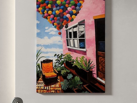  波普,艺术,儿童,挂画3d模型 