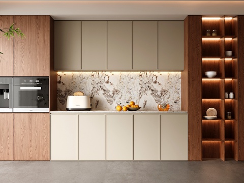 中古酒柜 定制满墙酒柜 烤箱柜酒柜一体su模型