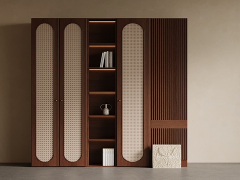  中古风衣柜3d模型 