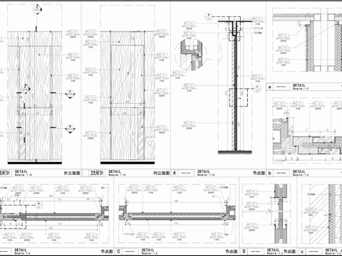  平开门 门节点 木门  单开门  卫生间门cad施工图 