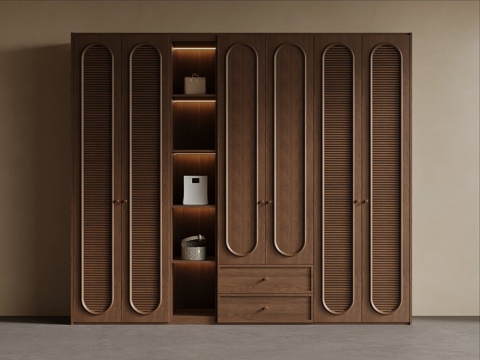 中古风衣柜su模型