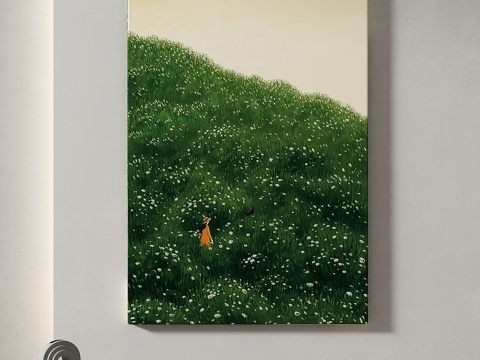  现代，复古，油画，简约，装饰画3d模型 