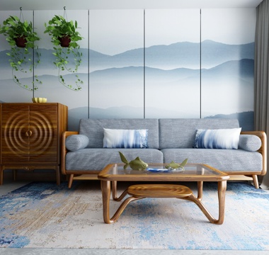  新中式实木家具组合3d模型 