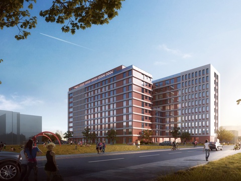  现代 职业学校 综合楼 建筑外观 学校3D模型3d模型 