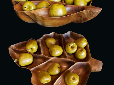  苹果果盘3d模型 