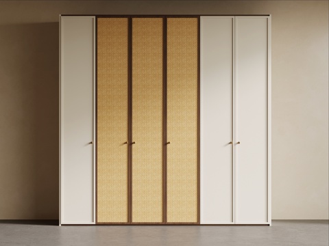  中古风衣柜3d模型 