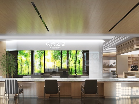  现代 党群服务中心 文化展厅 展厅3D模型3d模型 