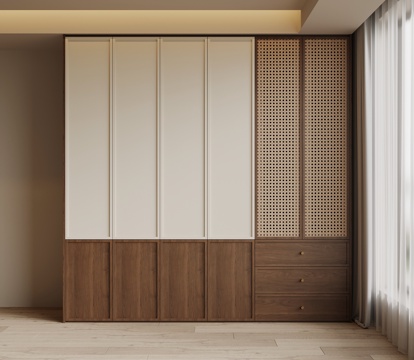 中古风衣柜su模型