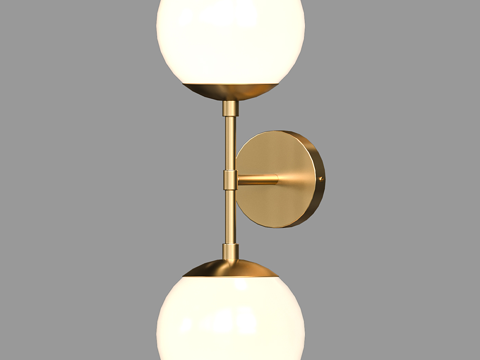  现代简约轻奢壁灯 壁灯 简约壁灯 球形壁灯 灯3d模型 