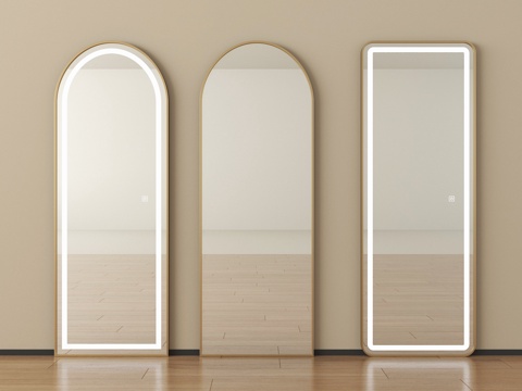 现代镜子 落地镜 全身镜 化妆镜su模型