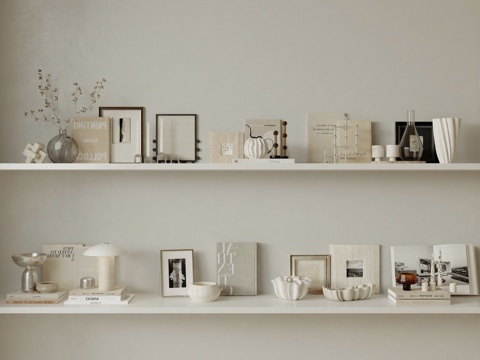  现代意式摆件组合 餐桌摆件 饰品组合3d模型 