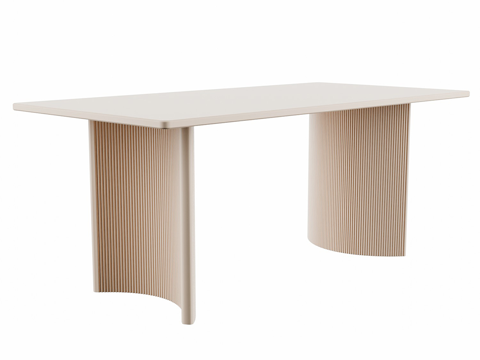  现代简约餐桌 餐桌 简约餐桌 桌子3d模型 