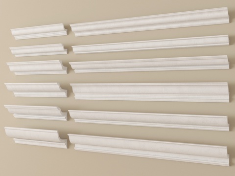 法式石膏线 石膏线条su模型