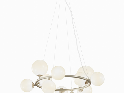  现代简约轻奢吊灯 吊灯 简约吊灯 餐厅吊灯 灯3d模型 