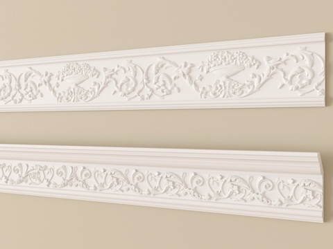 法式石膏线 石膏线条su模型