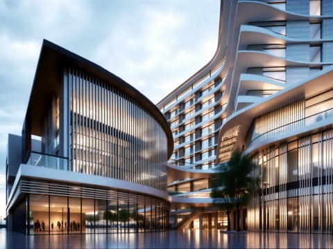 商业步行街 沿街商业su模型