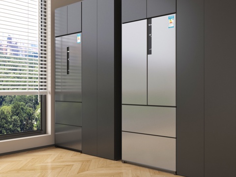  现代冰箱 嵌入式冰箱3d模型 