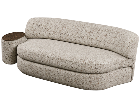  现代简约弧形沙发  沙发 双人沙发 休闲沙发3d模型 