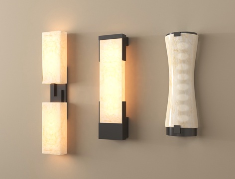 现代金属壁灯 长条壁灯 床头壁灯 走廊壁灯su模型