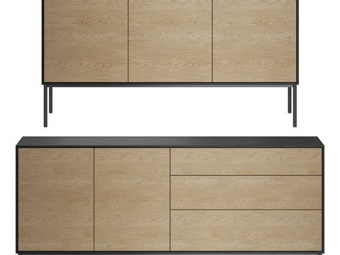  现代Ethnicraft边柜储物柜3d模型 